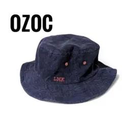 OZOC　オゾック　コーデュロイバケットハット　ネイビー　ロゴ入り　カジュアル