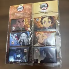 鬼滅の刃 無限列車編 場面写スクエア缶バッジセット Ａ D