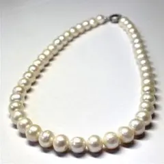 【大粒】淡水パールネックレス★【新品】直径８～９mm大粒淡水パール使用