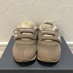 new balance ベージュ ベルト付きスニーカー　14.5 子供用　靴