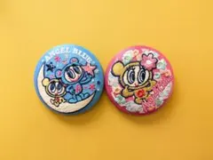 ナルミヤ刺繍缶バッジ　エンジェルブルー