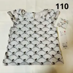 ユニクロ　ポール&ジョー　PAUL & JOE 猫柄 半袖Tシャツ 110