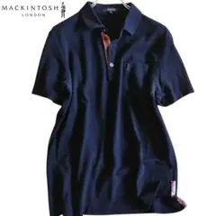 【Mackintosh London】美品　ポロシャツ　チェック　黒　日本製★のサムネイル