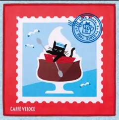 CAFFE VELOCE ベローチェ　黒ねこハンドタオル 第1弾