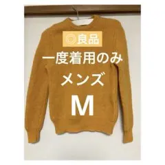 【ほぼ未使用】ニットセーター メンズ マスタード M BACK NUMBER
