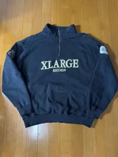 XLARGE ハーフジップ スウェット ブラックのサムネイル