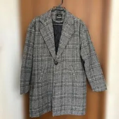 Temptation グレー系チェック チェスターコート