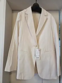 UNIQLO UVカット リラックスジャケット S オフホワイト　テーラー