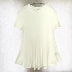 OPAQUE.CLIP 半袖ニットセーター M オフホワイト 綿100％のサムネイル