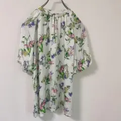 美品 トゥモローランド ベジタブルリーフプリント ネックギャザー