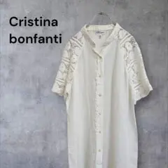 cristina bonfanti リネン 麻 レース ブラウス チュニック丈