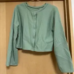 ミントグリーン長袖カーディガン