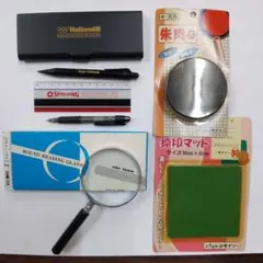 文房具セットR　ルーペ　National シャープペンシル　定規等