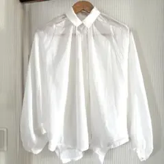 ドルマンスリーブブラウス オーバーサイズ ホワイト シャツ 古着