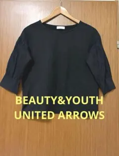 BEAUTY&YOUTH UNITED ARROWS 袖レース 黒 カットソー