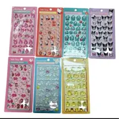 ボンボンドロップシール　ハローキティ　クロミ　シナモロール　ハンギョドン　7個