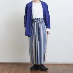 yuni ユニ オンブレストライプ　ドローストリグ　スカート