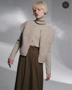 willfully handmade random pearl knitvest