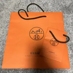 HERMES オレンジ ショップ袋 セット