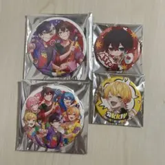 アンプタックカラーズ　あっとくん　等身　缶バッチ　レインボーロード77%