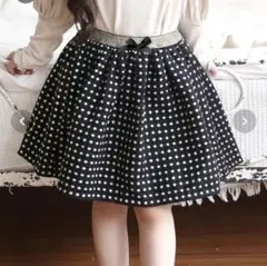 Roraローラ　ドットガラサンサンスカート 130cm