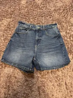 ZARA デニムショートパンツ インディゴブルー　レディース