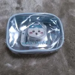 ちいかわ　ぷっくりクリアミニポーチ　　ハチワレ