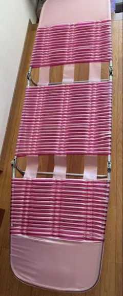 昭和レトロ　サマーベッド　ビーチベッド　ボンボンベッド　折り畳みベッド　未使用 ビーチベッド サマーベッド ボンボンベッド 未使用品！ 昭和