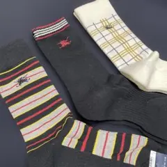 BURBERRY メンズソックス　新品　25㎝〜27㎝　3足