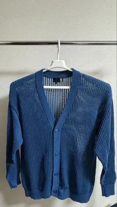 LAKOLE メッシュ編みカーディガン Lサイズ 青