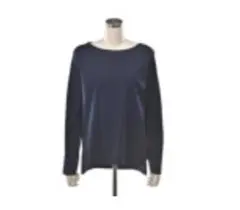 未開封 アンコキーヌ　シリコンパッチ付シルケットスムースロングTシャツ ネイビーのサムネイル