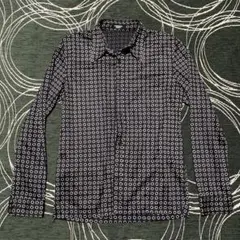 Tornado mart black polka dot shirt