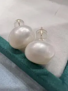 天然バロックパールピアス　Ｋ10YG