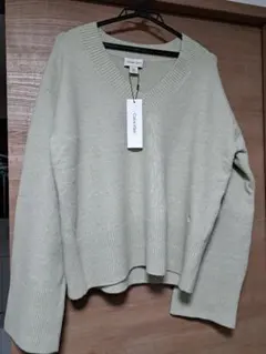 Calvin Klein Jeans Vネックニット ライトグレー