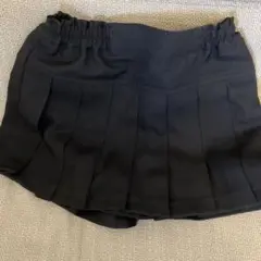 黒のプリーツ　キュロット100cmポケットあり