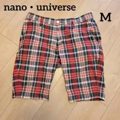 ナノ・ユニバース　メンズ　ハーフパンツ　チェック柄 ショートパンツ　Mサイズのサムネイル