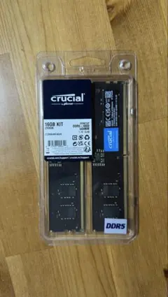 crucial 8GB×2枚 DDR5 4800MHz メモリー