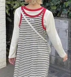 【ハローサンフランシスコ】インナー付きアシメタンクワンピース