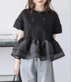 あ*や様 シアーフリルドッキングトップス/スタイルアップ/体型カバーのサムネイル