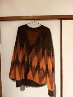 HALHAMハルハム 3Dニットバルーンスリーブカーディガン BROWN - メルカリ