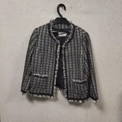 THEORIA セオリア ノーカラーツイードジャケット