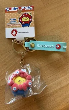 推しカラー サンリオ ミャクミャク ポムポムプリン キーホルダー 関西