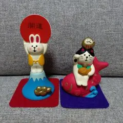 コンコンブル 富士山頂うさぎ 鯛乗り招き猫