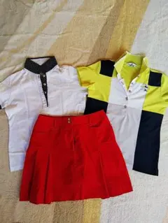 マンシングゴルフ レディースウェア ポロシャツ2枚とスカート1枚のセットMサイズ