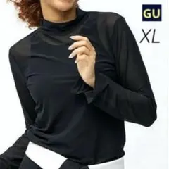 GU シアーハイネックT ブラック XL ⭐️未使用⭐️