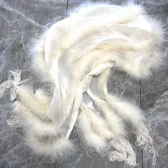 vintage ヴィンテージ 水鳥 リアルファーストール ショールのサムネイル