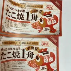 築地銀だこ 2026年福袋 たこ焼1舟引換券 2枚セットのサムネイル
