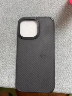 iPhone用 ブラックケース カーボンファイバー風