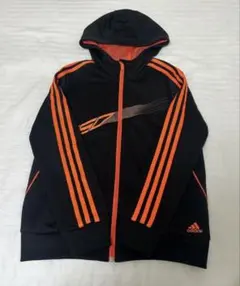 adidas フード付きジャケット Mサイズ ブラック/オレンジ