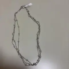 パール 多重チェーン ネックレス